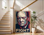 Winston Churchill Poster – Hope Style Wall Art Print — frame-267