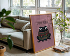 Grumpy Frog Poster – I Hate People Fun Wall Art Print — frame-426