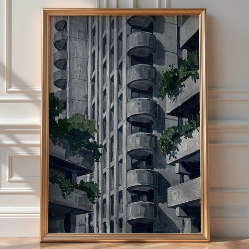 Barbican Centre Poster – Brutalist Gouache Wall Art — room-portrait