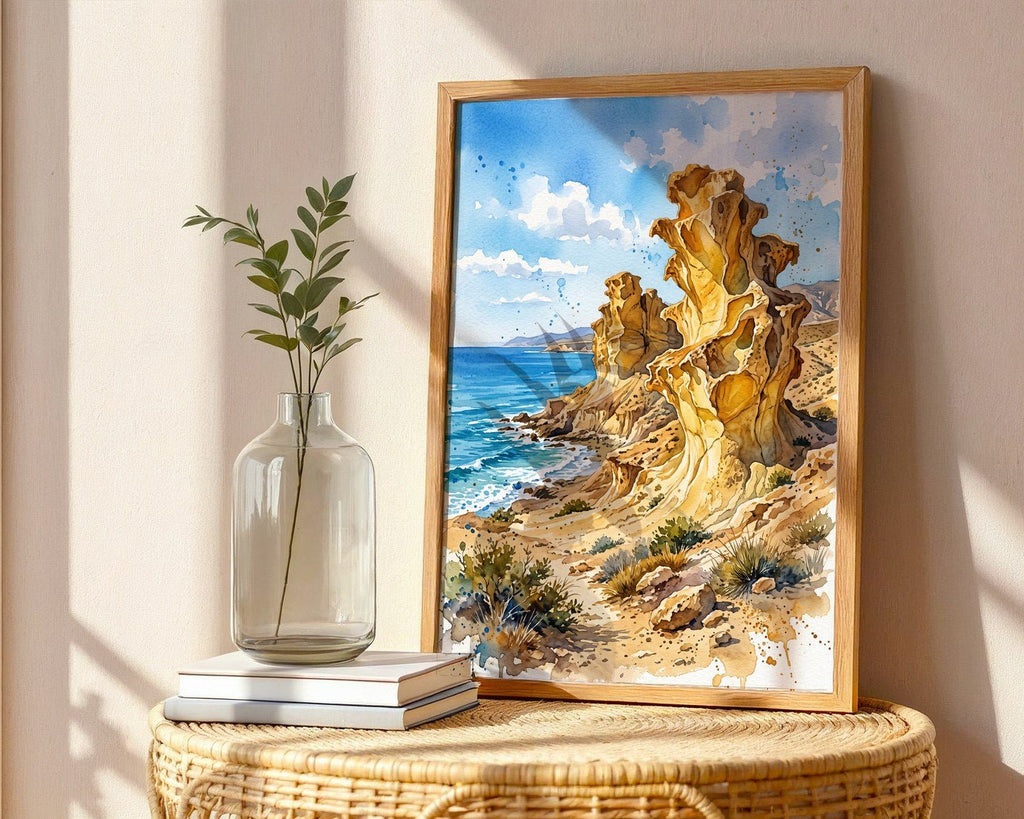 Mazarron Bolnuevo Erosions Poster – Nature Wall Art Print — frame-486