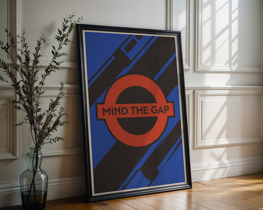 Abstract London Tube Poster – Vintage Graphic Wall Art Print — frame-286