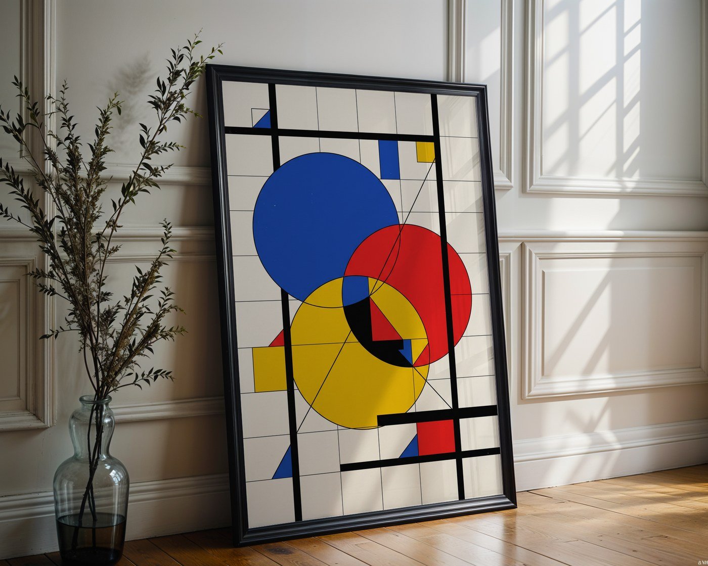 Bauhaus Geometry Poster – Swiss Abstract Wall Art Print — frame-286