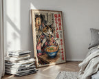 Ramen Cat Poster – Japanese Ink Illustration Wall Art Print — styled-wall