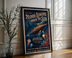 Nemo's Nautilus Poster – Jules Verne Steampunk Wall Art Print — frame-286
