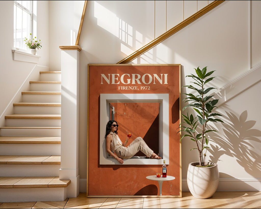 Negroni Sbagliato Poster – Vintage Italian Wall Art Print — frame-267