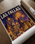 Valencia Las Fallas Poster – Spanish Festival Wall Art Print — barakaya-flatlay