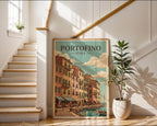 Portofino Italy Poster – Vintage Travel Art Print — frame-267