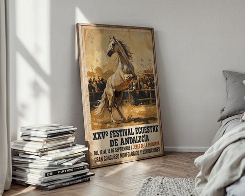 Andalusian Horse Poster – Retro Equestrian Wall Art — styled-wall