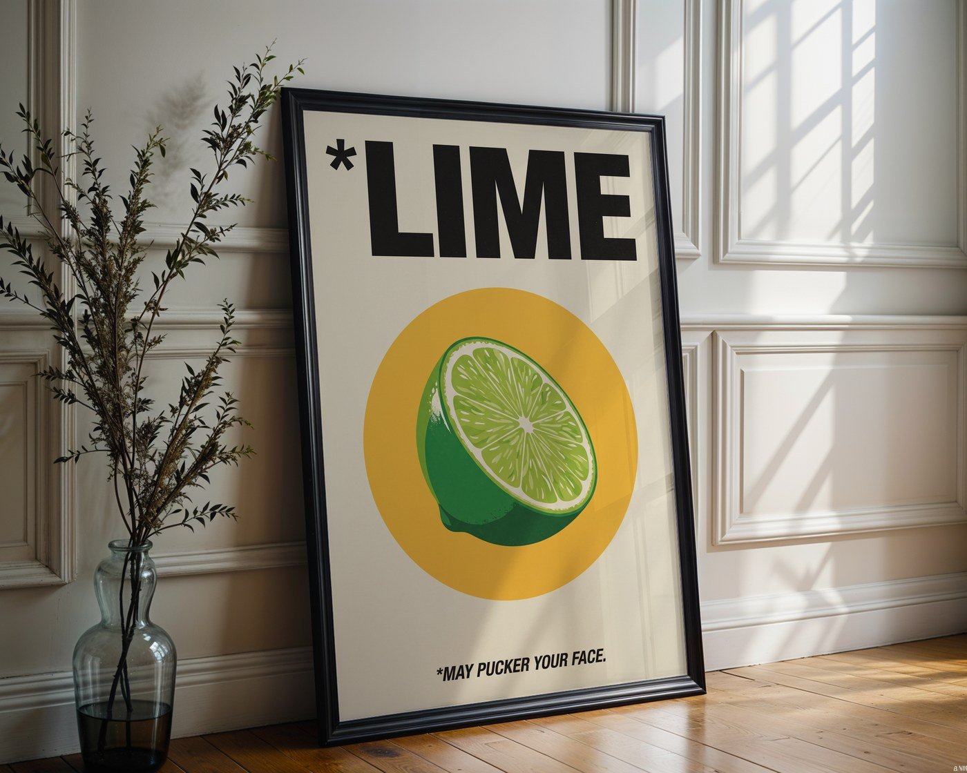 Lime Zest Poster – 1970s Vintage Advertising Print — frame-286