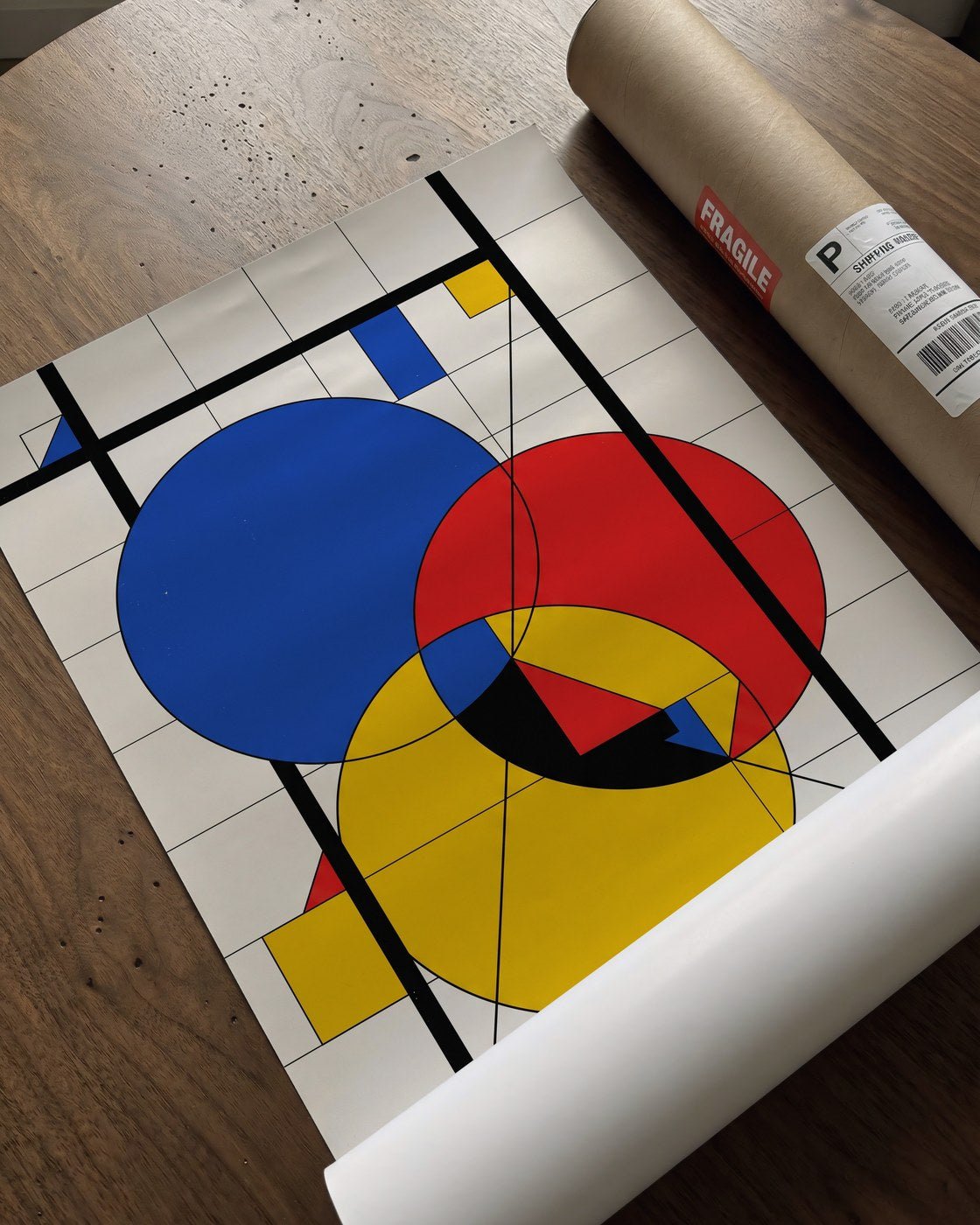 Bauhaus Geometry Poster – Swiss Abstract Wall Art Print — barakaya-flatlay