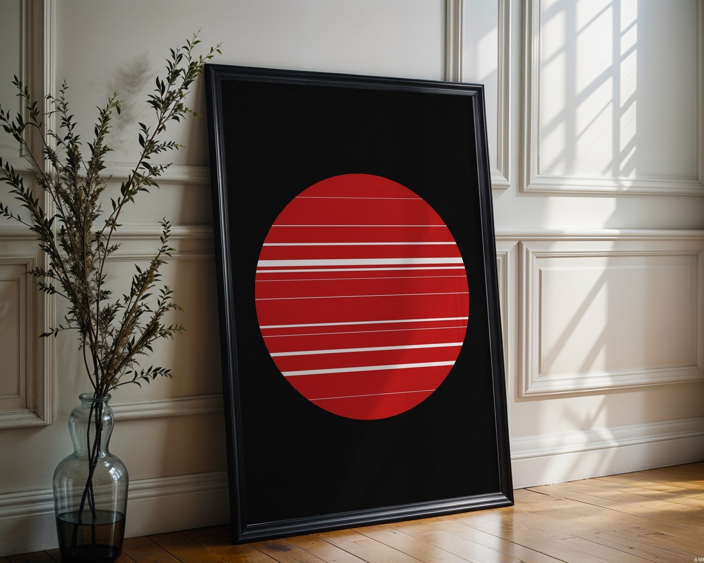 Constructivist Sphere Poster – Bold Bauhaus Wall Art — frame-286