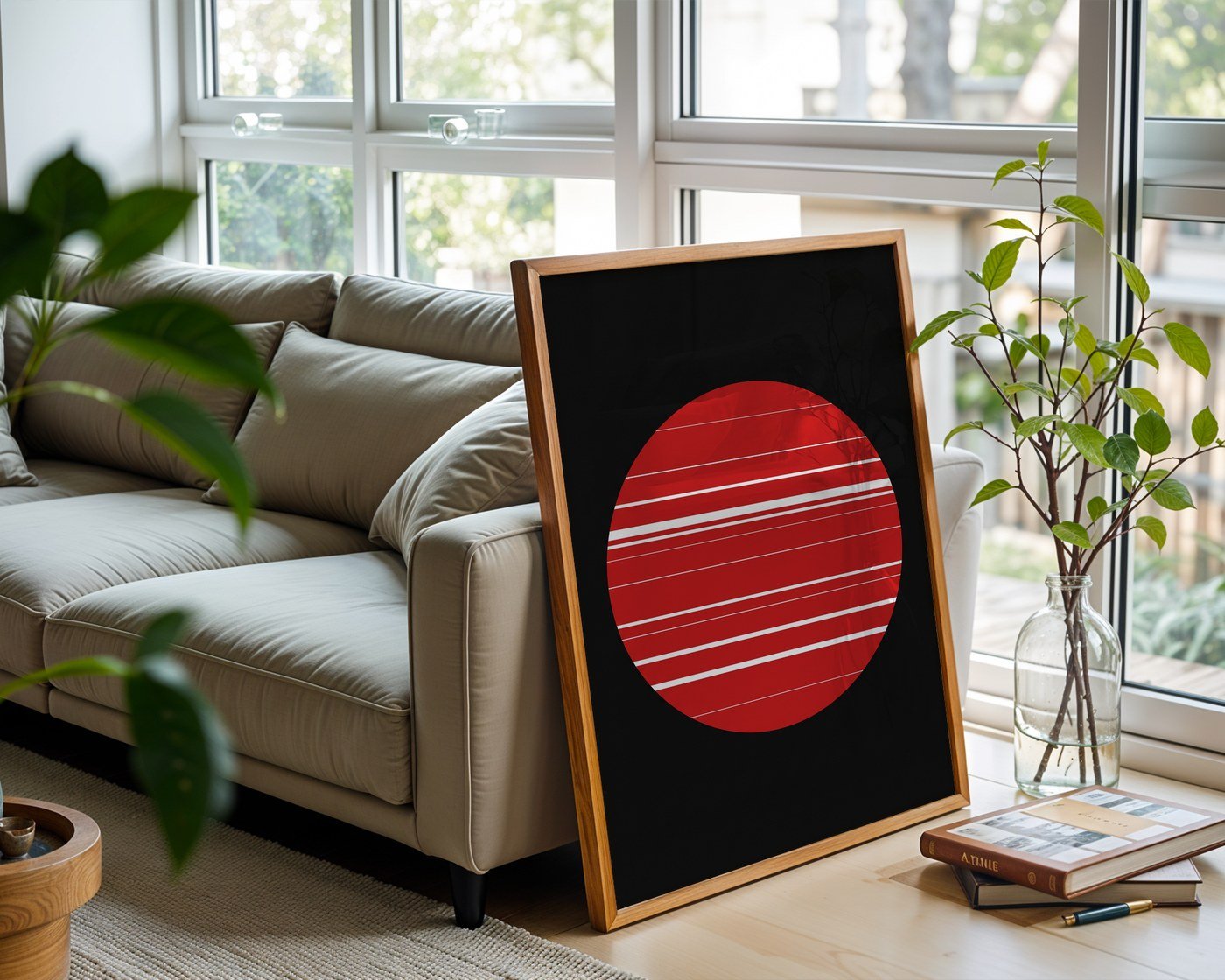 Constructivist Sphere Poster – Bold Bauhaus Wall Art — frame-426