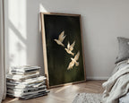 Minimalist Ink Bird Poster – Calligraphic Zen Wall Art Print — styled-wall