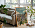 San Francisco Poster – Victorian Row House Print — frame-426
