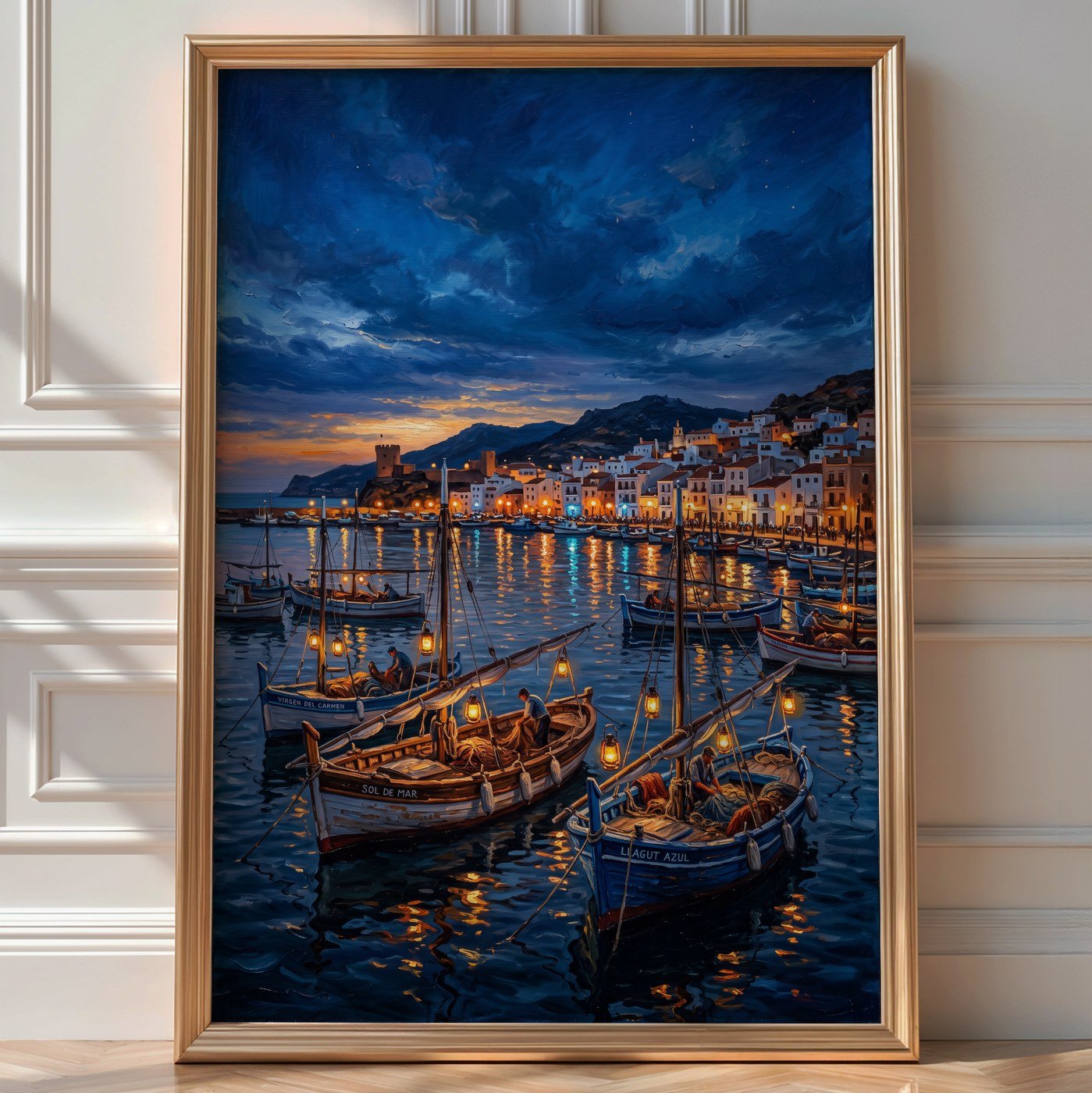 Puerto de Mazarron Poster – Nautical Wall Art Print — room-portrait
