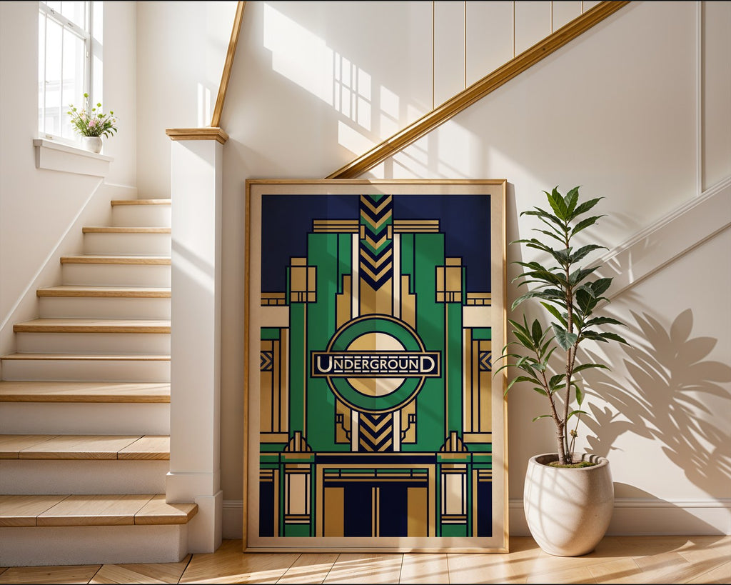 London Underground Poster – Art Deco Wall Art Print — frame-267