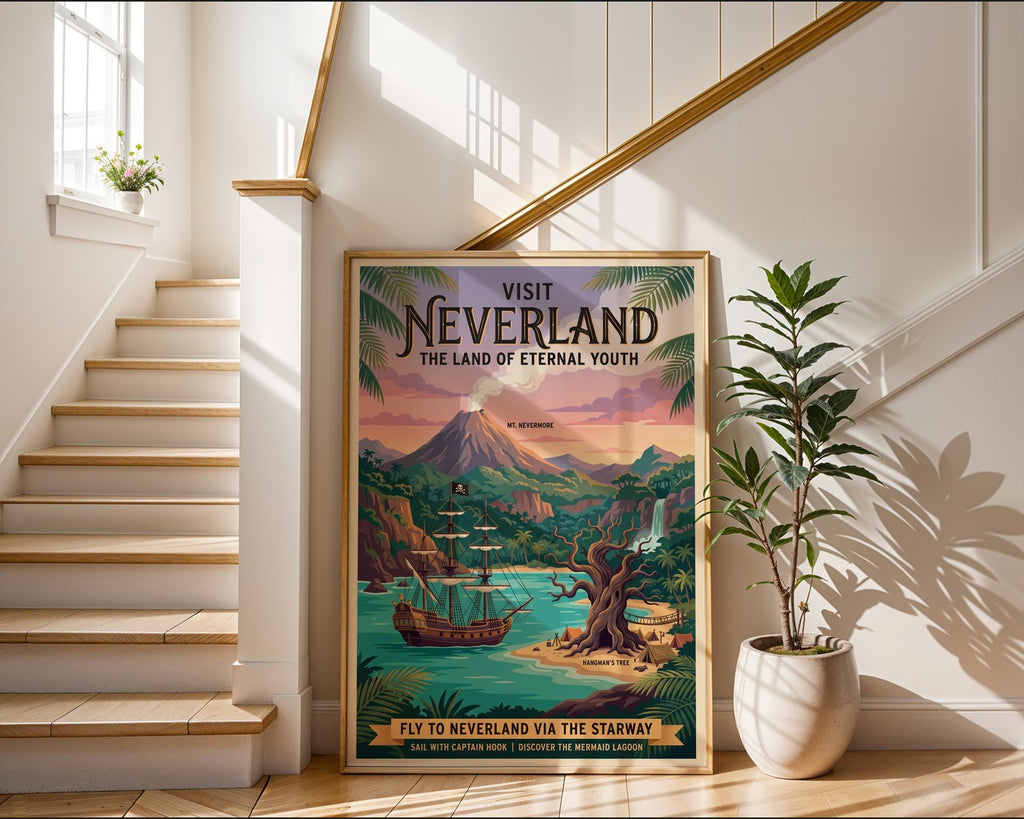 Neverland Poster – Classic Peter Pan Fantasy Wall Art Print — frame-267