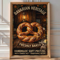 Bavarian Pretzel Poster – Rustic Culinary Kitchen Wall Art — room-portrait