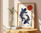 Koi Carp Poster – Japanese Woodblock Wall Art Print — frame-486