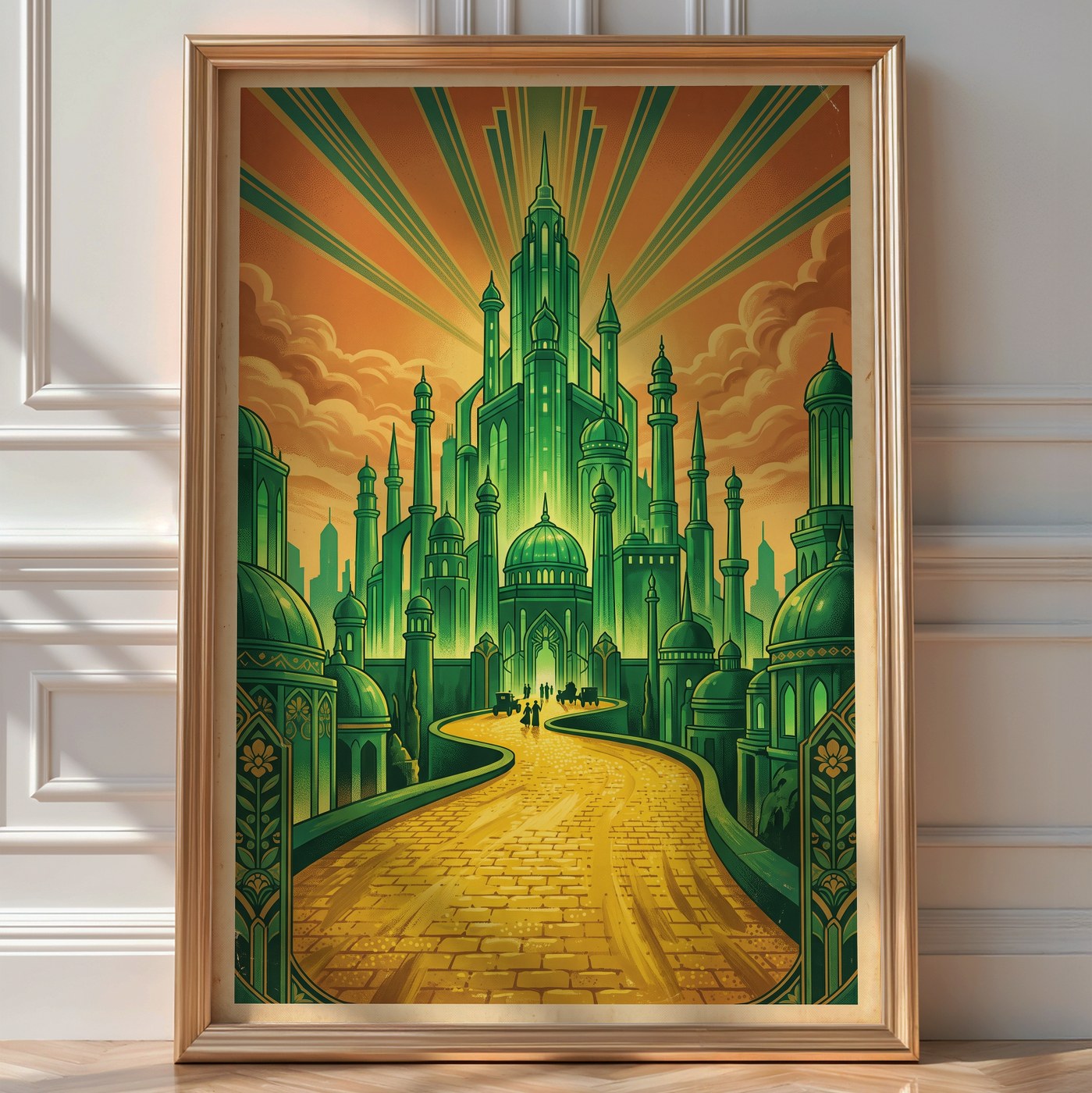 The Emerald City Poster – Retro Wizard of Oz Wall Art Print — room-portrait