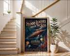 Nemo's Nautilus Poster – Jules Verne Steampunk Wall Art Print — frame-267
