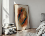 Terracotta & Teal Abstract – Warm Colour-Field Wall Art — styled-wall