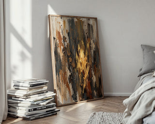 Earth & Bronze Abstract Poster – Modern Wall Art Print — styled-wall