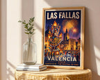 Valencia Las Fallas Poster – Spanish Festival Wall Art Print — frame-486