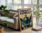 Orient Express Travel Poster – Art Deco Wall Art Print — frame-426