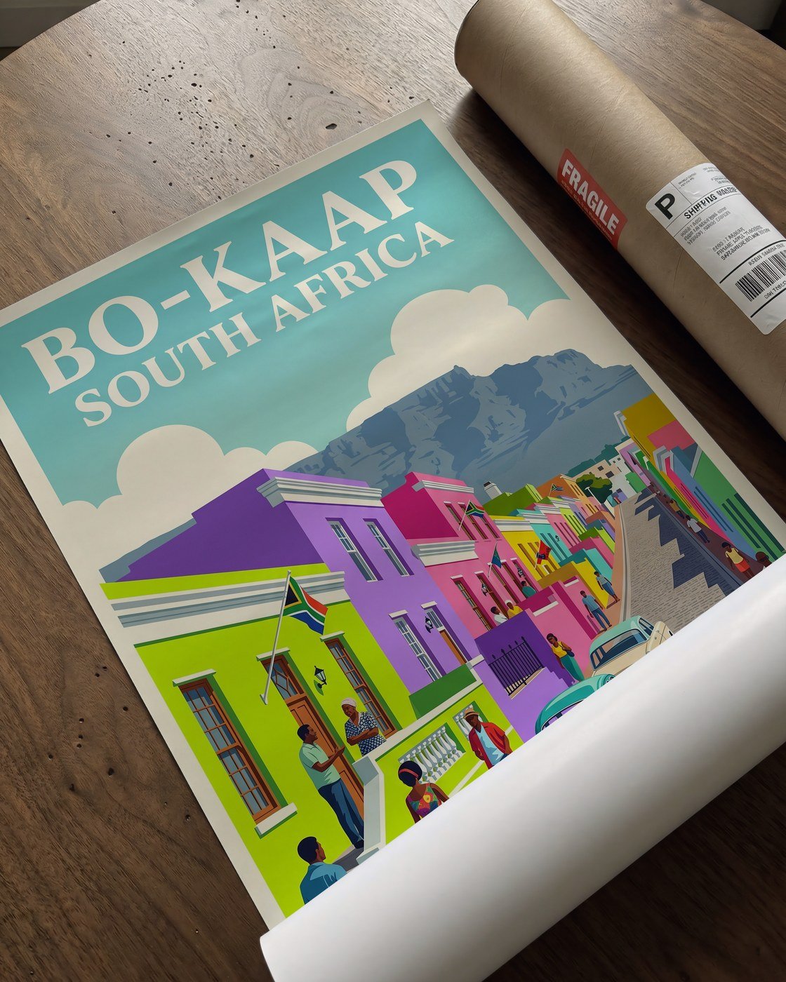 Cape Town Bo-Kaap Poster – South Africa Wall Art — barakaya-flatlay