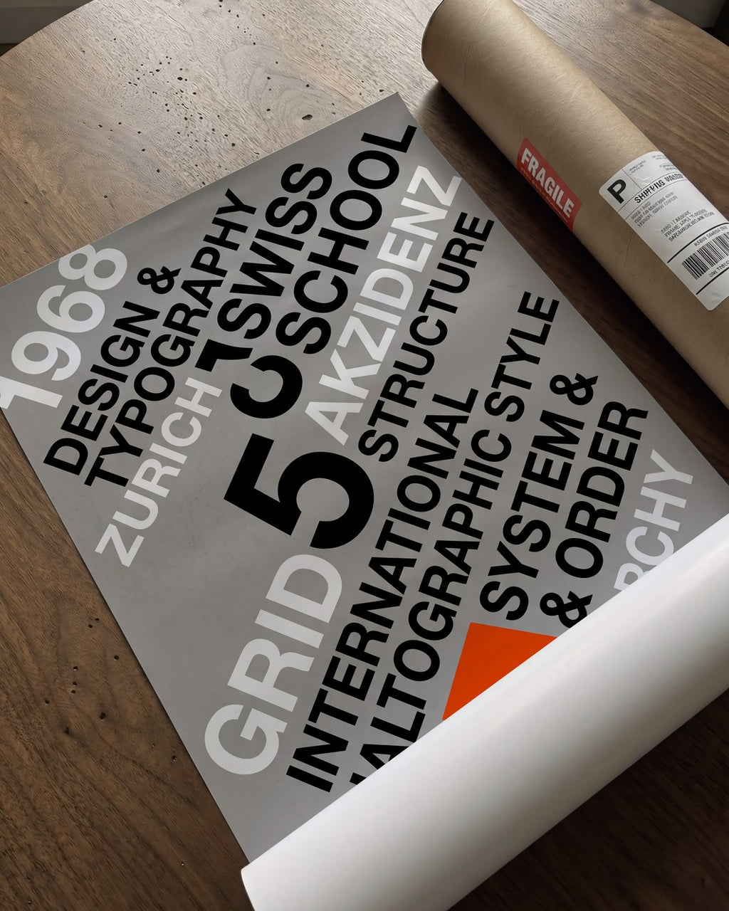 Swiss Typographic Poster – Minimalist Helvetica Wall Art — barakaya-flatlay