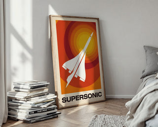 Concorde Supersonic Poster – 1970s Retro Travel Wall Art Print — styled-wall