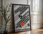 Swiss Typographic Poster – Minimalist Helvetica Wall Art — frame-286
