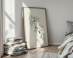 Ancient Olive Branch Poster – Minimalist Botanical Wall Art Print — styled-wall
