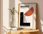 Asymmetric Bauhaus Poster – Modernist Shapes Wall Art — frame-486