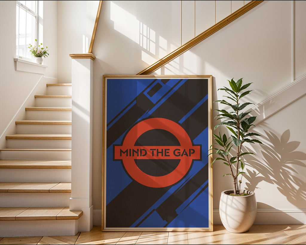 Abstract London Tube Poster – Vintage Graphic Wall Art Print — frame-267