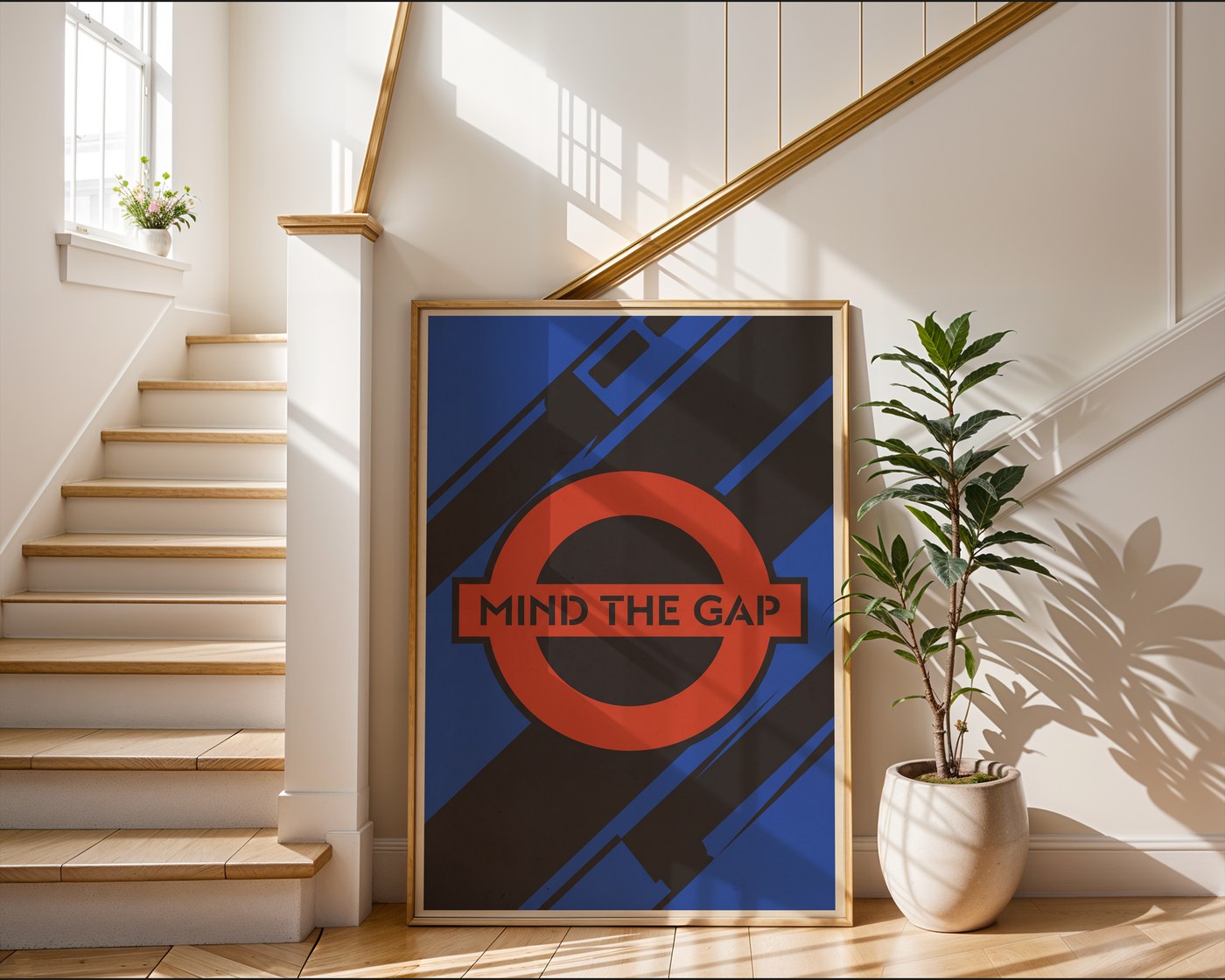 Abstract London Tube Poster – Vintage Graphic Wall Art Print — frame-267