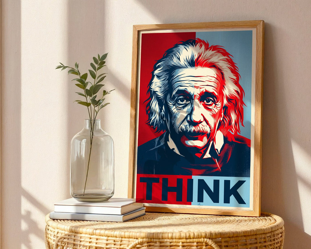 Albert Einstein Poster – Hope Style Wall Art Print — frame-486