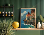 Amalfi Italy Poster – Cliffside Coast Print - Just Great Posters
