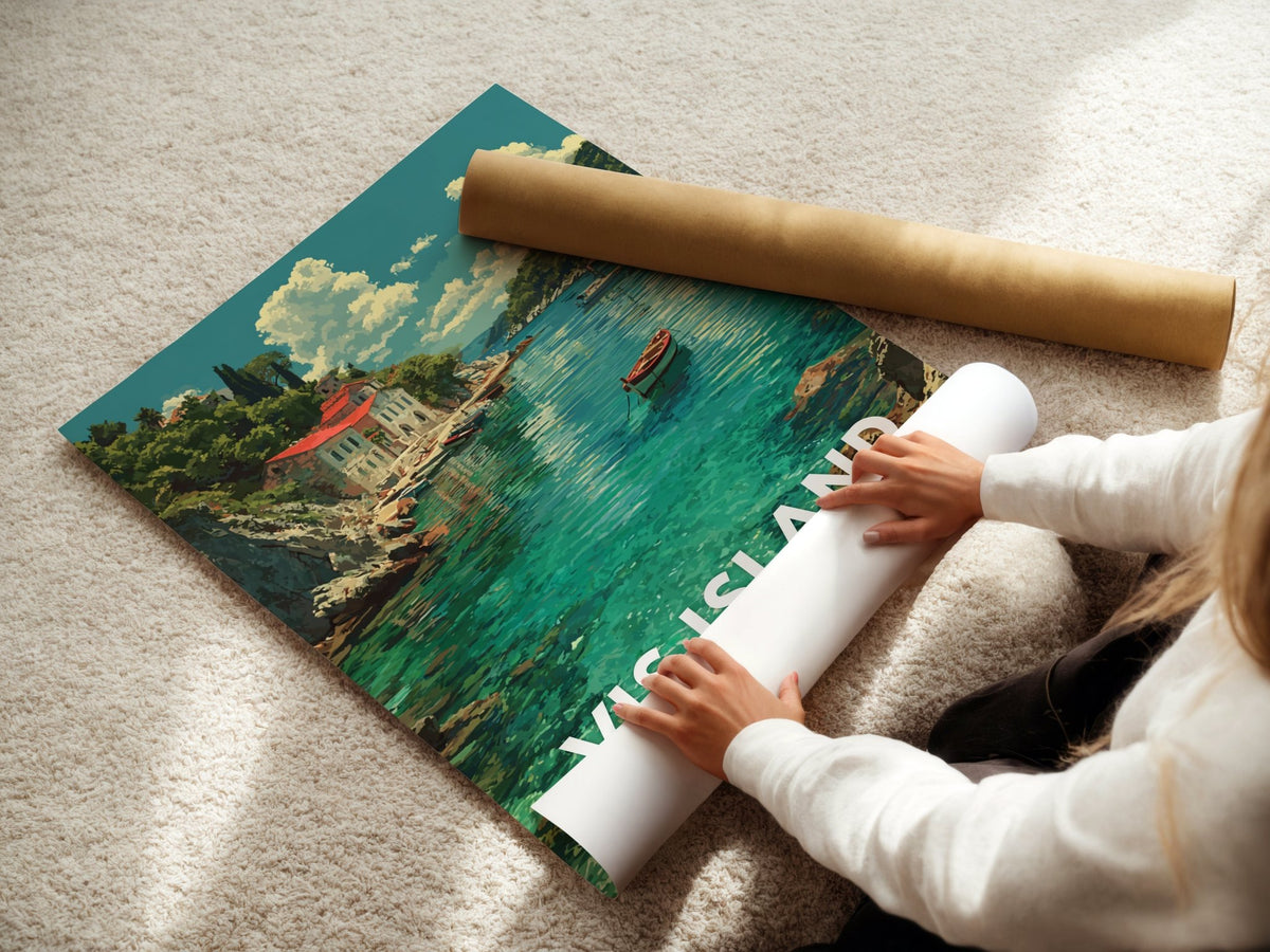 Vis Island Croatia Travel Poster Print - Just Great Posters