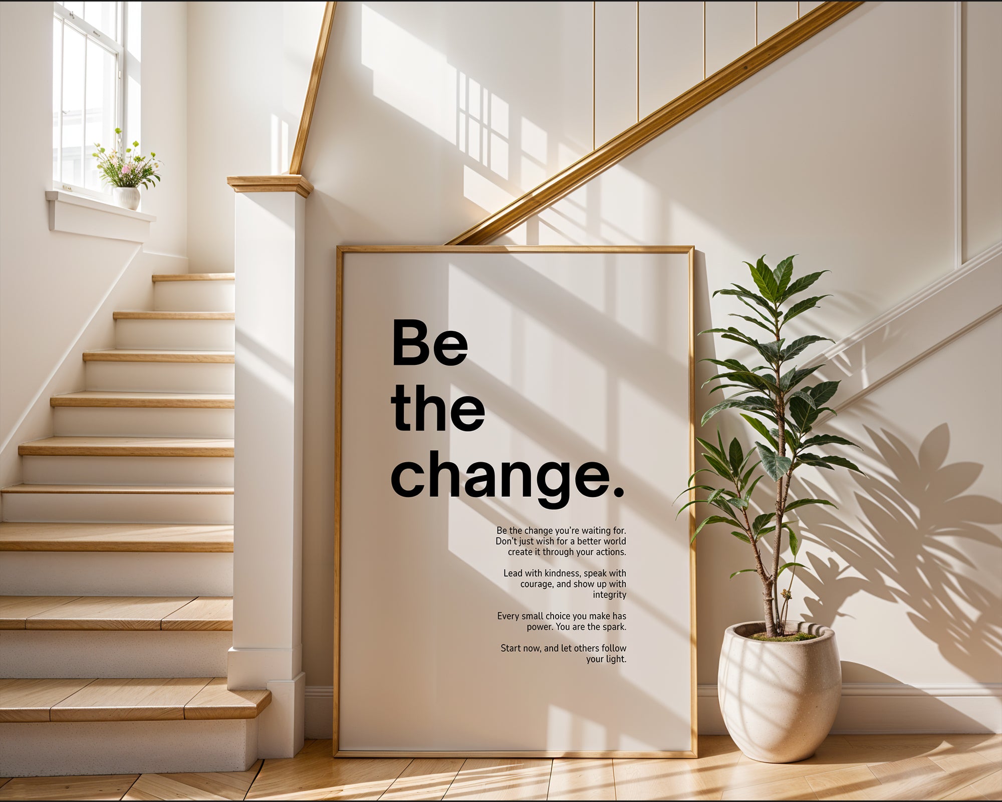 Be The Change Motivational Poster - Just Great Posters