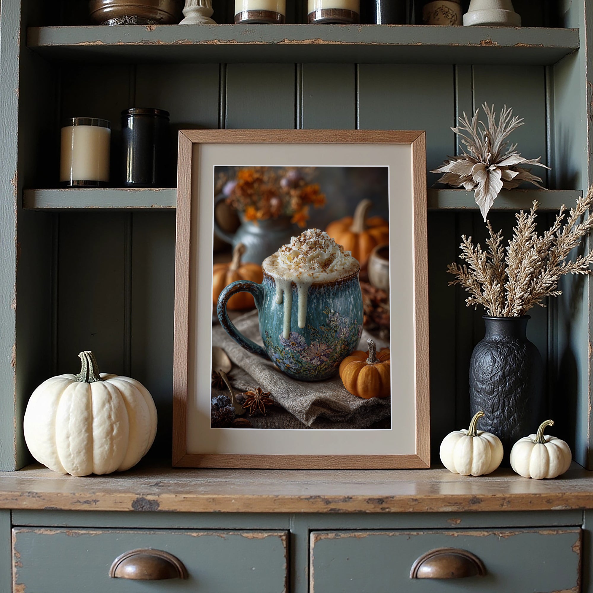 Harvest Cocoa Mug Poster – Whipped Cream & Spice - Just Great Posters