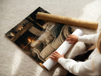 Snuggle Time Poster – Cozy Fireplace Wall Decor - Just Great Posters