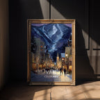 Vail Colorado poster mockup shown on a gallery wall