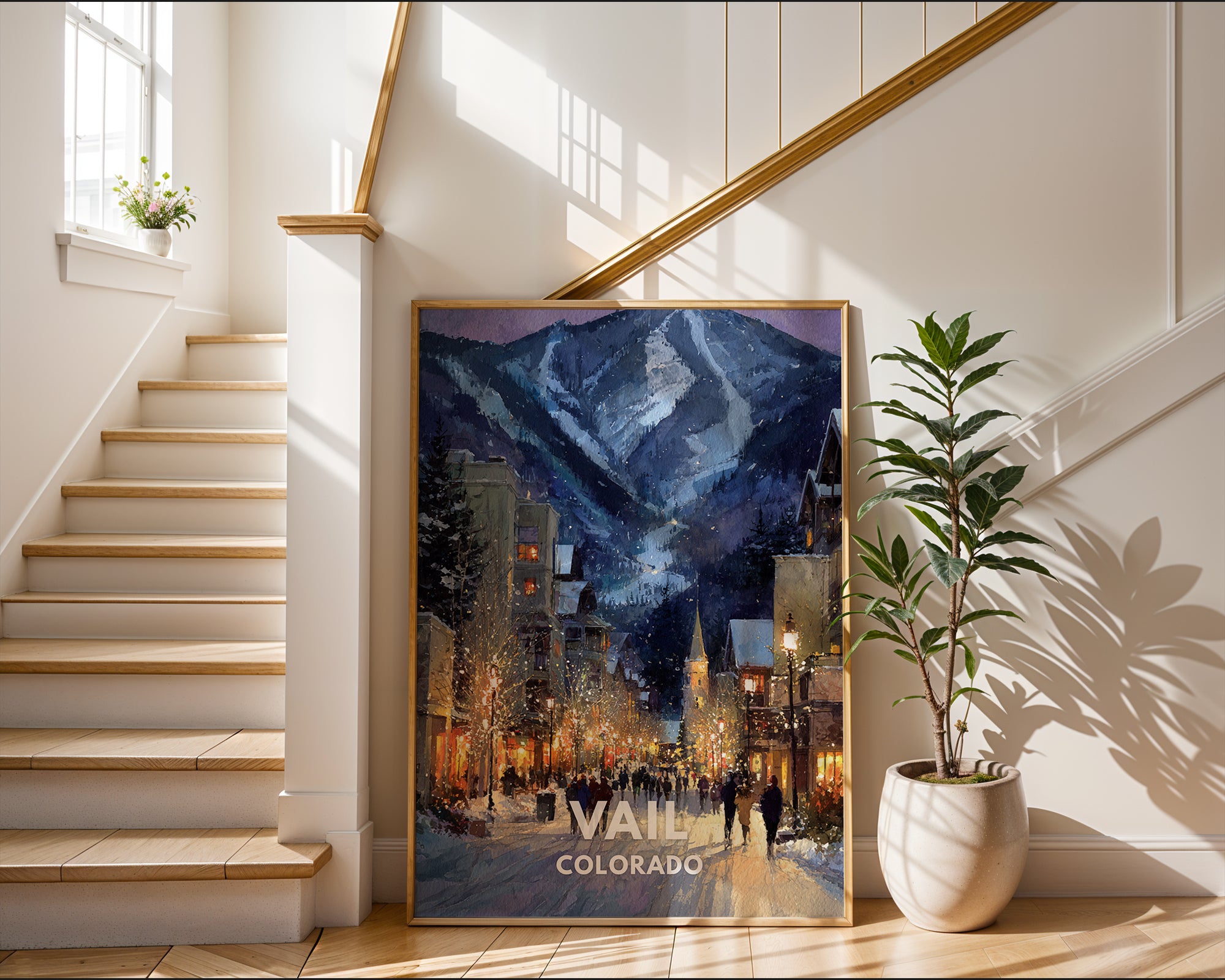 Close-up view of the Vail Colorado poster