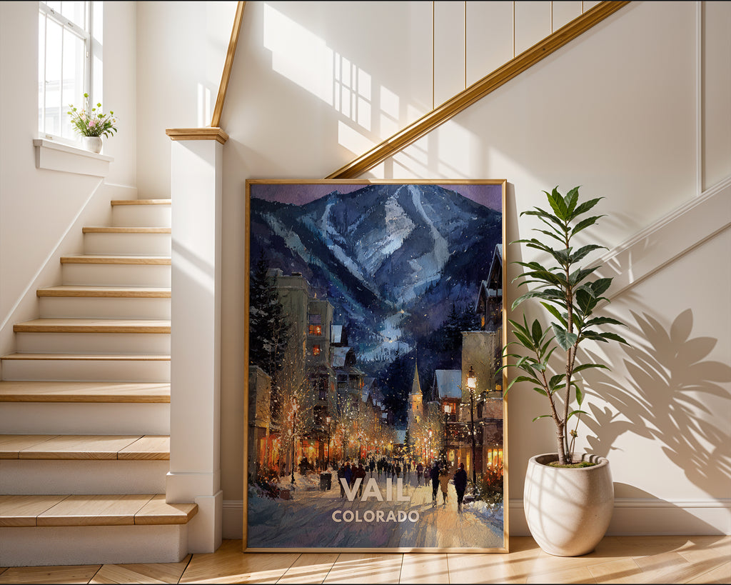 Close-up view of the Vail Colorado poster