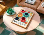 Colorful Retro Coffee Cups Wall Art – Kitchen & Café Poster for Coffee Lovers - Just Great Posters
