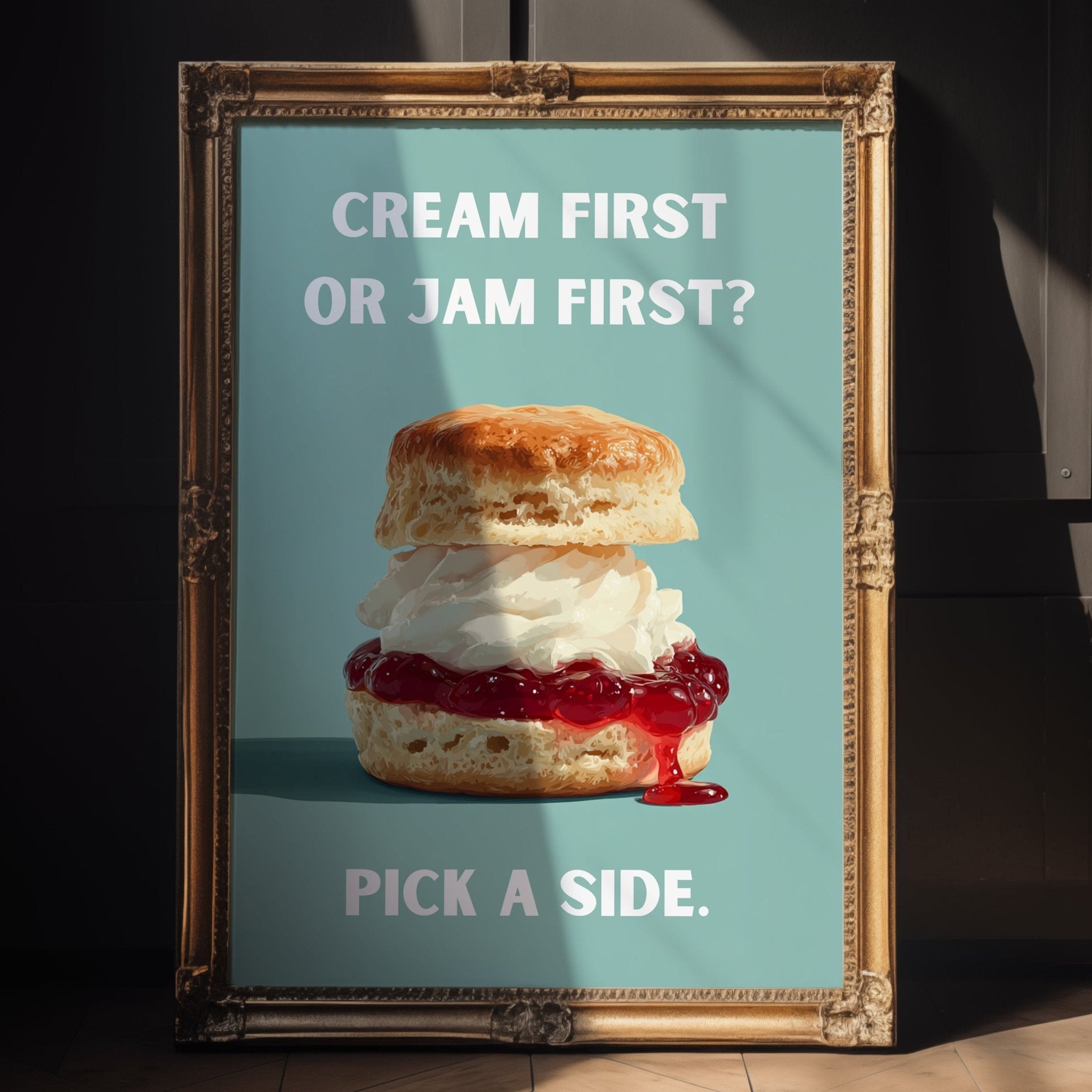 Cream or Jam First Poster - Just Great Posters