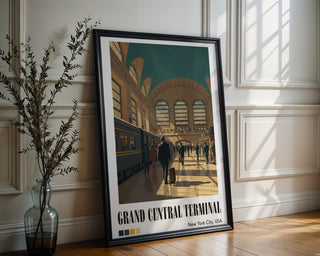 Grand Central Terminal Poster – Vintage - Style NYC Train Station Wall Art - Just Great Posters