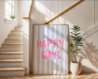 Happy Days Retro Pastel Wall Poster - Just Great Posters